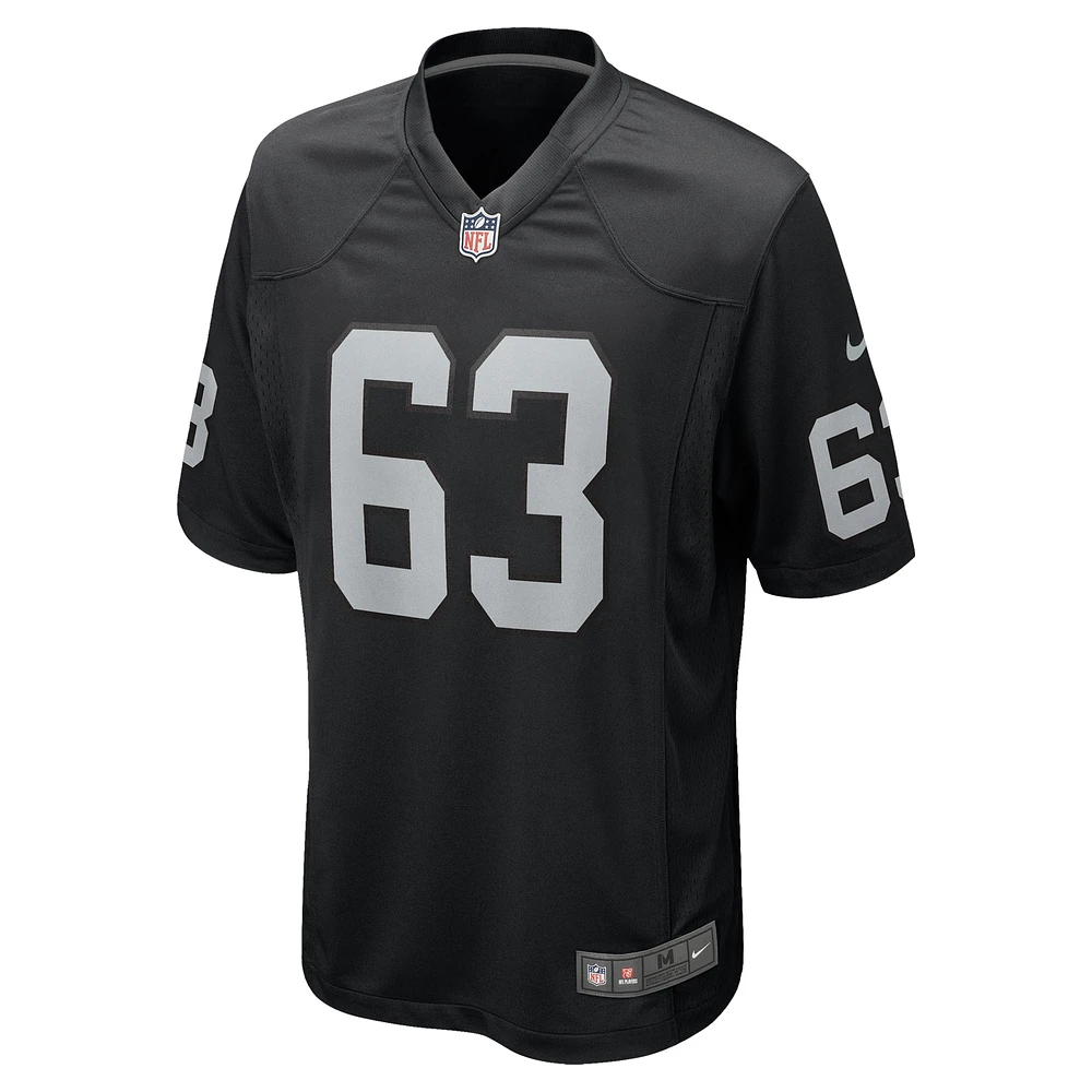 Men's Nike Jake Johanning  Black Las Vegas Raiders Team Game Jersey