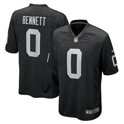Maillot de jeu d'équipe Nike Nesta Jade Silvera noir pour hommes des Las Vegas Raiders