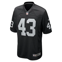 Maillot de match l'équipe Nike Brandon Facyson pour hommes, noir, Las Vegas Raiders