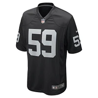 Men's Nike Luke Masterson Black Las Vegas Raiders Game Player Jersey