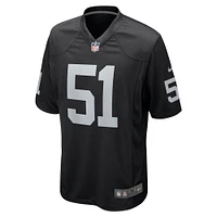 Maillot de match Nike Malcolm Koonce pour hommes, noir, Las Vegas Raiders