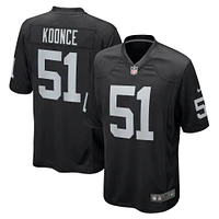 Maillot de match Nike Malcolm Koonce pour hommes, noir, Las Vegas Raiders