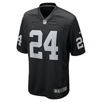 Maillot de match l'équipe Nike David Long Jr. pour hommes, noir, Las Vegas Raiders