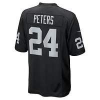 Maillot de match l'équipe Nike David Long Jr. pour hommes, noir, Las Vegas Raiders