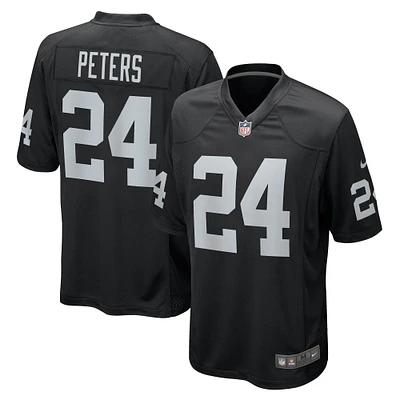 Maillot de match l'équipe Nike David Long Jr. pour hommes, noir, Las Vegas Raiders