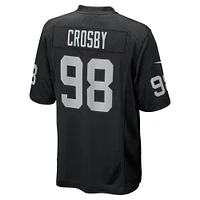 Men's Nike Maxx Crosby Black Las Vegas Raiders Game Jersey