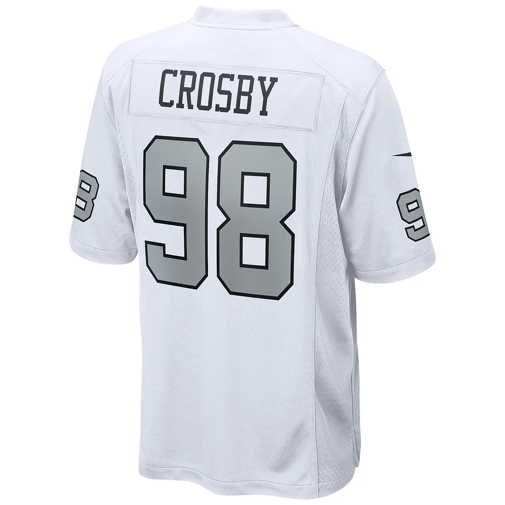Men's Nike Maxx Crosby White Las Vegas Raiders Alternate Game Jersey