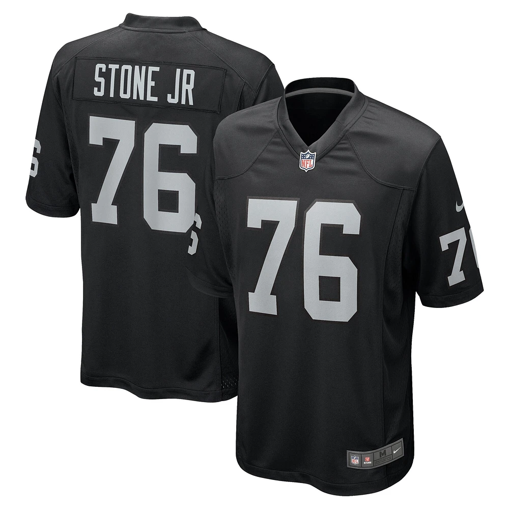 Maillot de match Nike Ron Stone Jr. noir pour homme des Las Vegas Raiders