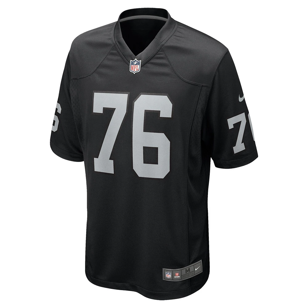 Maillot de match Nike Ron Stone Jr. noir pour homme des Las Vegas Raiders