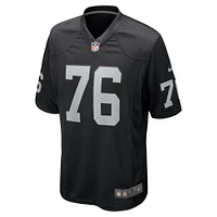Maillot de match Nike Ron Stone Jr. noir pour homme des Las Vegas Raiders