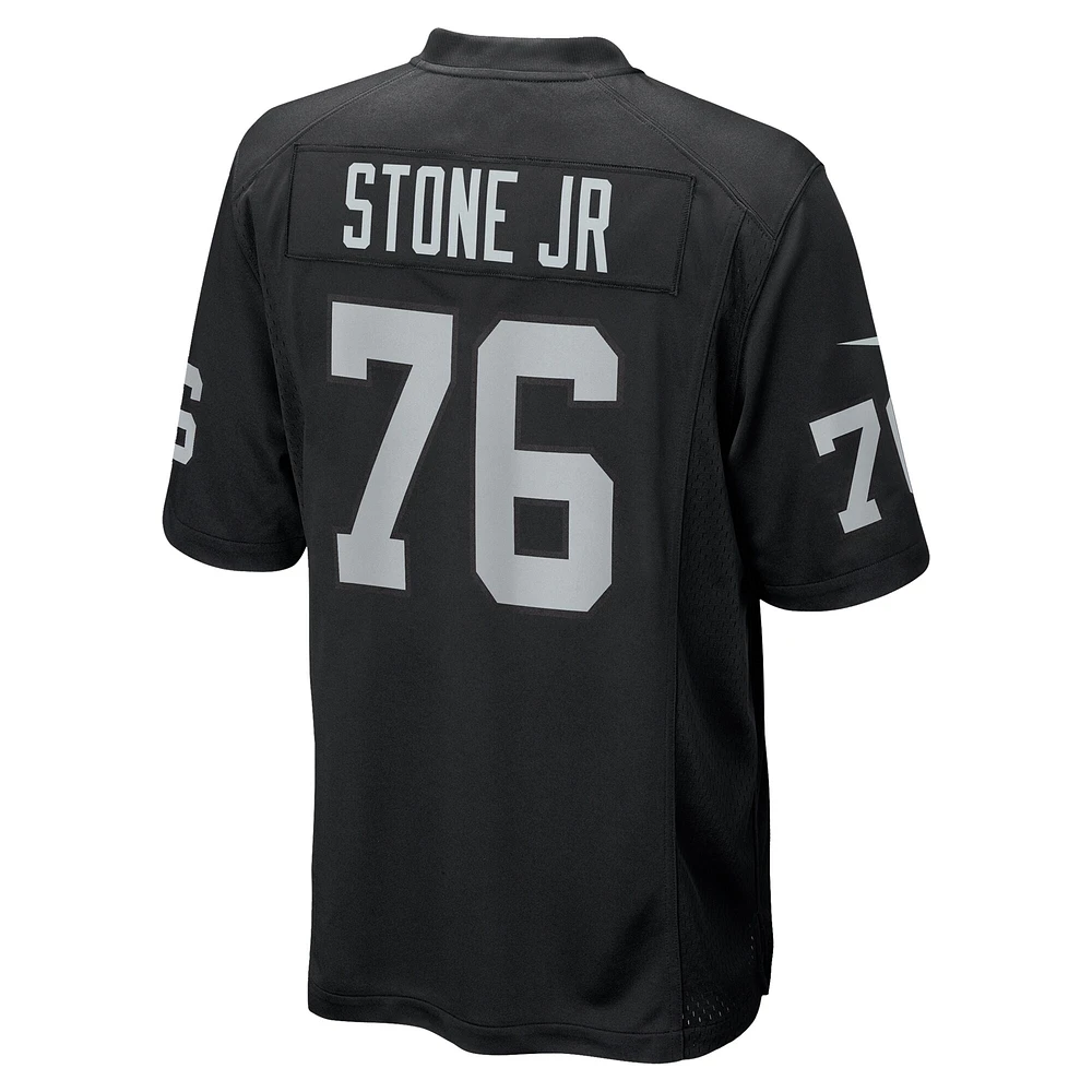 Maillot de match Nike Ron Stone Jr. noir pour homme des Las Vegas Raiders