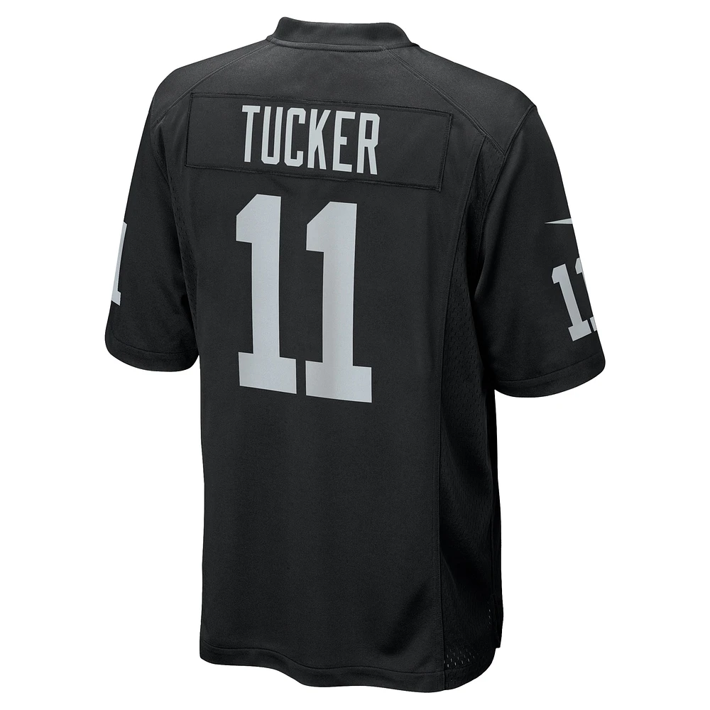 Maillot de match l'équipe Nike Jakorian Bennett pour hommes, noir, Las Vegas Raiders