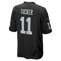 Maillot de match l'équipe Nike Jakorian Bennett pour hommes, noir, Las Vegas Raiders