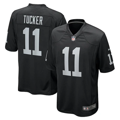 Maillot de match l'équipe Nike Jakorian Bennett pour hommes, noir, Las Vegas Raiders