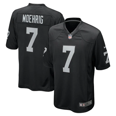 Maillot de match Nike Tre'von Moehrig pour homme, noir, des Las Vegas Raiders