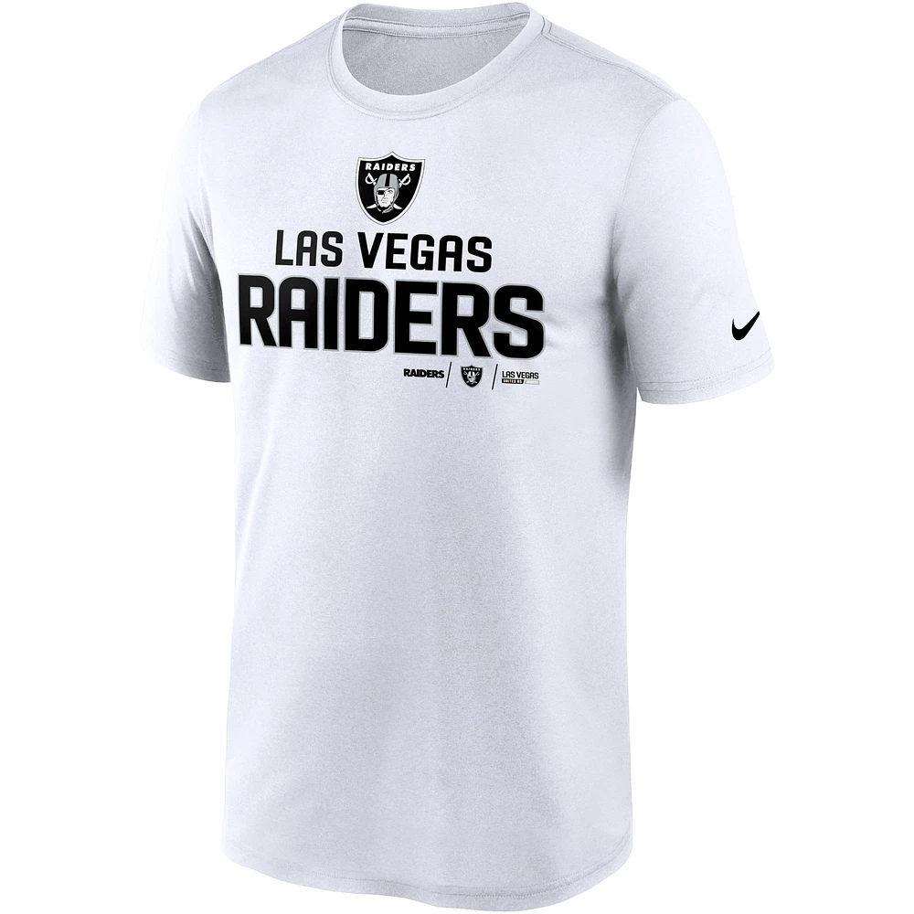 Men's Nike White Las Vegas Raiders Legend Community Performance T-Shirt