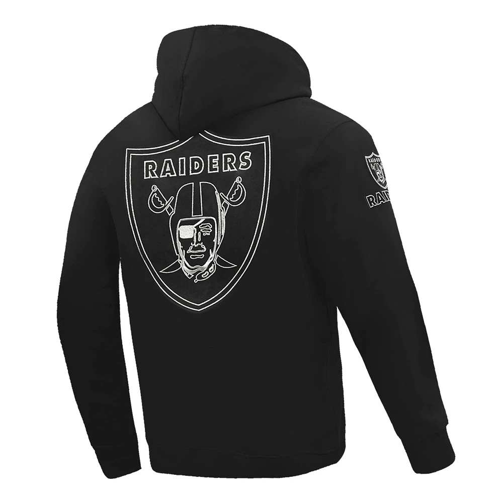 Men's Pro Standard Black Las Vegas Raiders Classic Chenille Pullover Hoodie