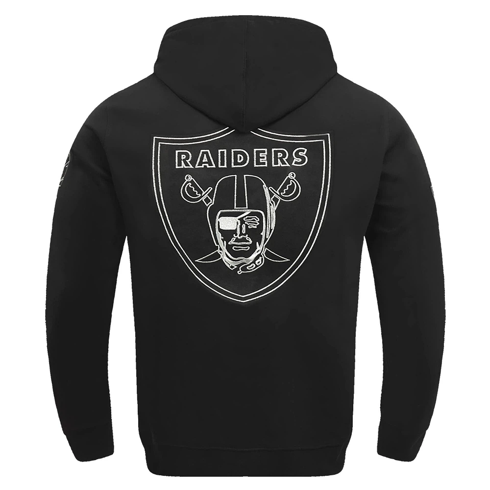 Men's Pro Standard Black Las Vegas Raiders Classic Chenille Pullover Hoodie