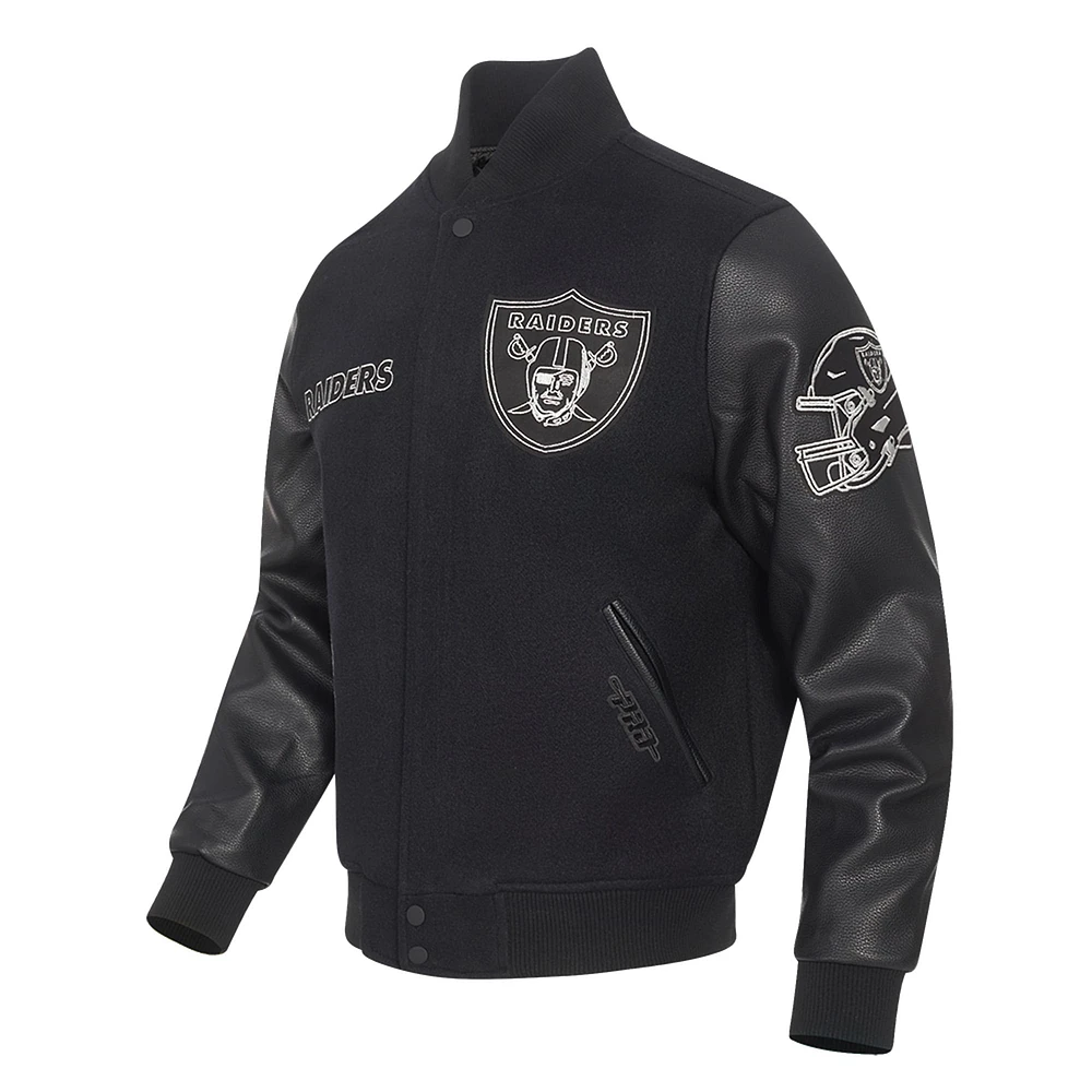Men's Pro Standard Black Las Vegas Raiders Full-Zip Varsity Jacket