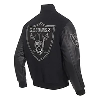 Men's Pro Standard Black Las Vegas Raiders Full-Zip Varsity Jacket