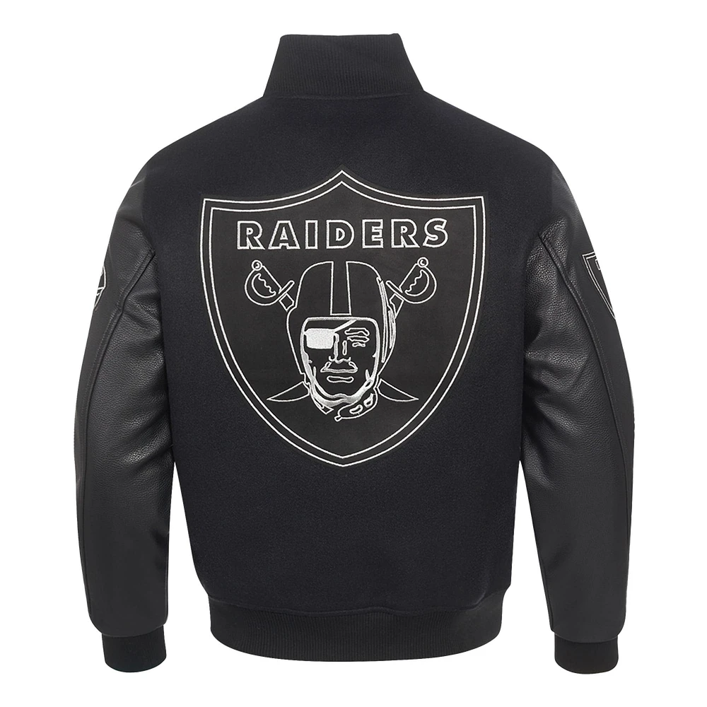 Men's Pro Standard Black Las Vegas Raiders Full-Zip Varsity Jacket