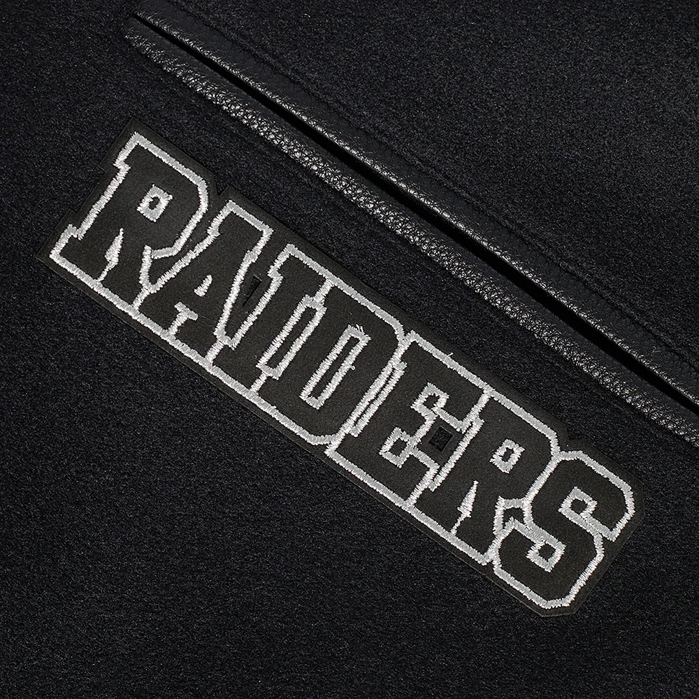 Men's Pro Standard Black Las Vegas Raiders Full-Zip Varsity Jacket