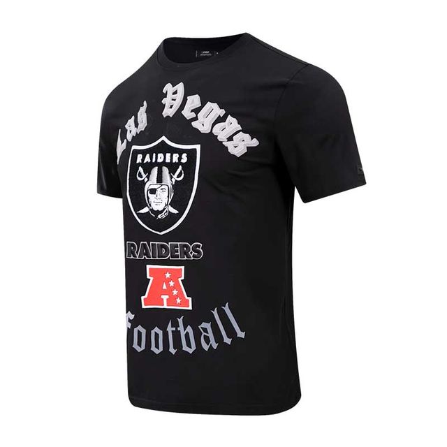 T-shirt noir Pro Standard pour hommes des Las Vegas Raiders Old English