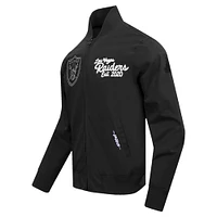 Men's Pro Standard Black Las Vegas Raiders Paint The City Twill Full-Zip Jacket