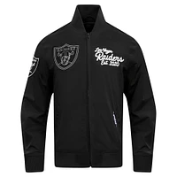 Men's Pro Standard Black Las Vegas Raiders Paint The City Twill Full-Zip Jacket