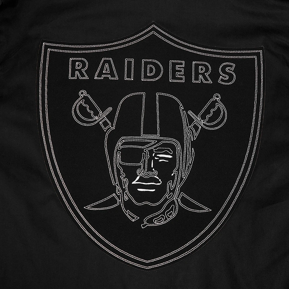 Men's Pro Standard Black Las Vegas Raiders Paint The City Twill Full-Zip Jacket