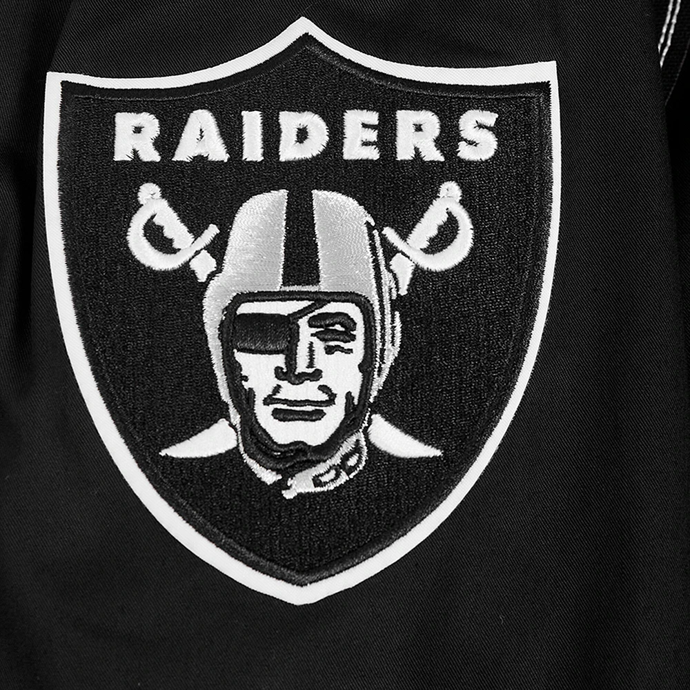 Men's Pro Standard Black Las Vegas Raiders Paint The City Twill Full-Zip Jacket