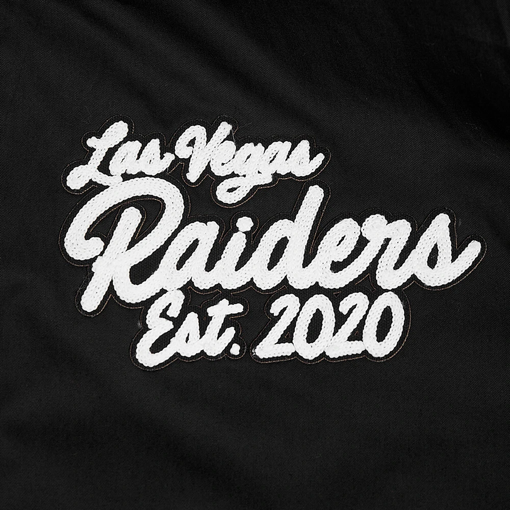 Men's Pro Standard Black Las Vegas Raiders Paint The City Twill Full-Zip Jacket