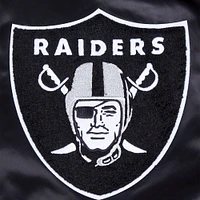 Men's Pro Standard Black Las Vegas Raiders Sublimated Satin Full-Snap Jacket