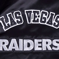 Men's Pro Standard Black Las Vegas Raiders Sublimated Satin Full-Snap Jacket