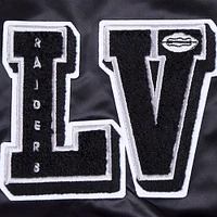 Men's Pro Standard Black Las Vegas Raiders Sublimated Satin Full-Snap Jacket