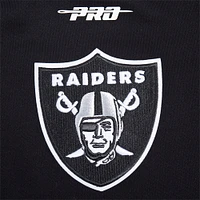 Men's Pro Standard Black Las Vegas Raiders Turn It Up Drop Shoulder Pullover Sweatshirt