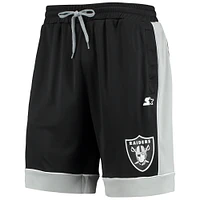 Short mode préféré des fans Raiders de Las Vegas Starter noir/argent pour homme