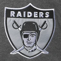 Men's Starter Gray/Silver Las Vegas Raiders Extreme Fireballer Throwback Pullover Hoodie