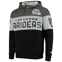 Chandail à capuchon pour homme Starter Heathered Grey/Silver Las Vegas Raiders Extreme Fireballer