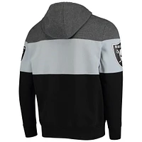 Chandail à capuchon pour homme Starter Heathered Grey/Silver Las Vegas Raiders Extreme Fireballer