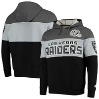 Chandail à capuchon pour homme Starter Heathered Grey/Silver Las Vegas Raiders Extreme Fireballer
