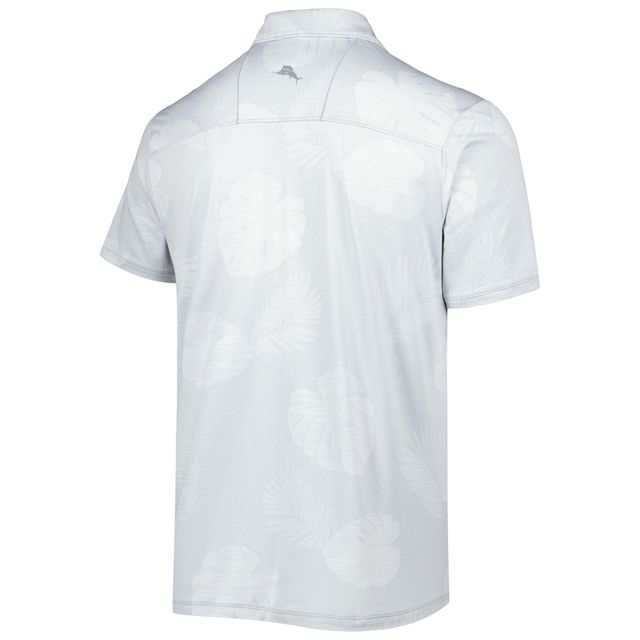 Polo Homme Tommy Bahama Grey Las Vegas Raiders Throwback Delray Frond IslandZone