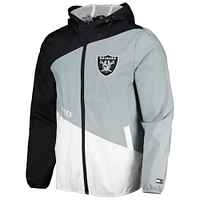 Men's Tommy Hilfiger Black/Silver Las Vegas Raiders Bill Full-Zip Jacket