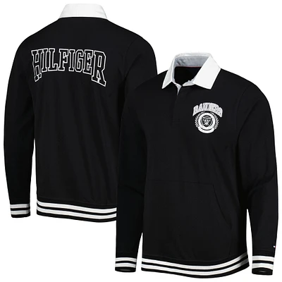 Polo à manches longues Tommy Hilfiger Las Vegas Raiders Cody noir pour homme