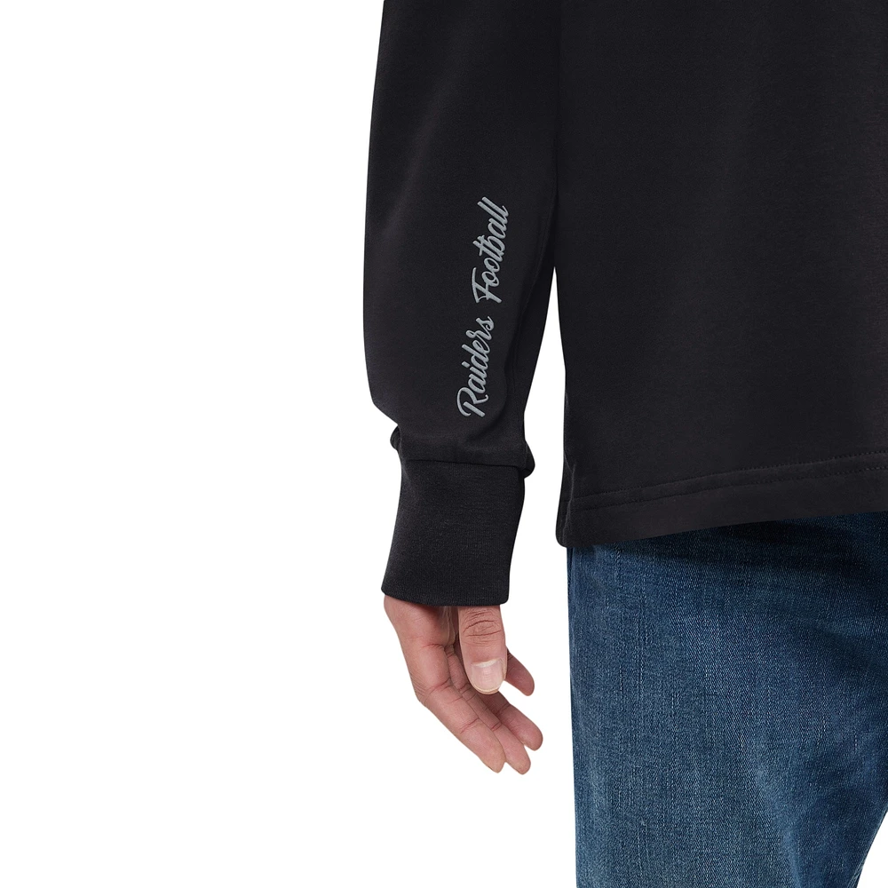 Men's Tommy Hilfiger  Black Las Vegas Raiders Morgan Long Sleeve Hoodie T-Shirt