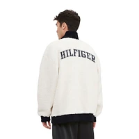 Men's Tommy Hilfiger  Cream Las Vegas Raiders Jordan Sherpa Quarter-Zip Sweatshirt