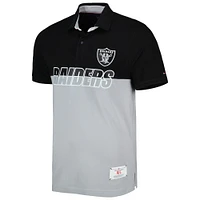 Men's Tommy Hilfiger Silver/Black Las Vegas Raiders Color Block Polo