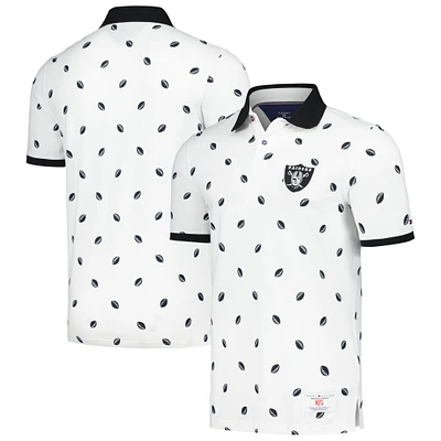 Polo Tommy Hilfiger blanc Las Vegas Raiders Bryce Pique pour hommes