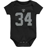 Newborn & Infant Mitchell Ness Bo Jackson Black Las Vegas Raiders Retro Name Number Bodysuit