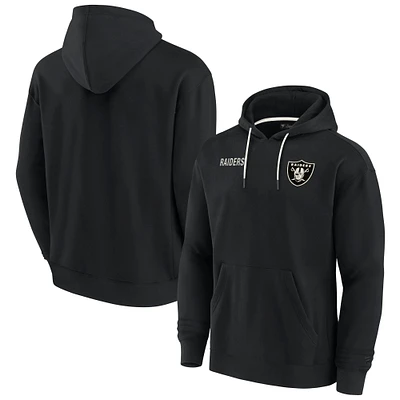 Sweat à capuche unisexe Fanatics Black Las Vegas Raiders Elements en polaire super douce